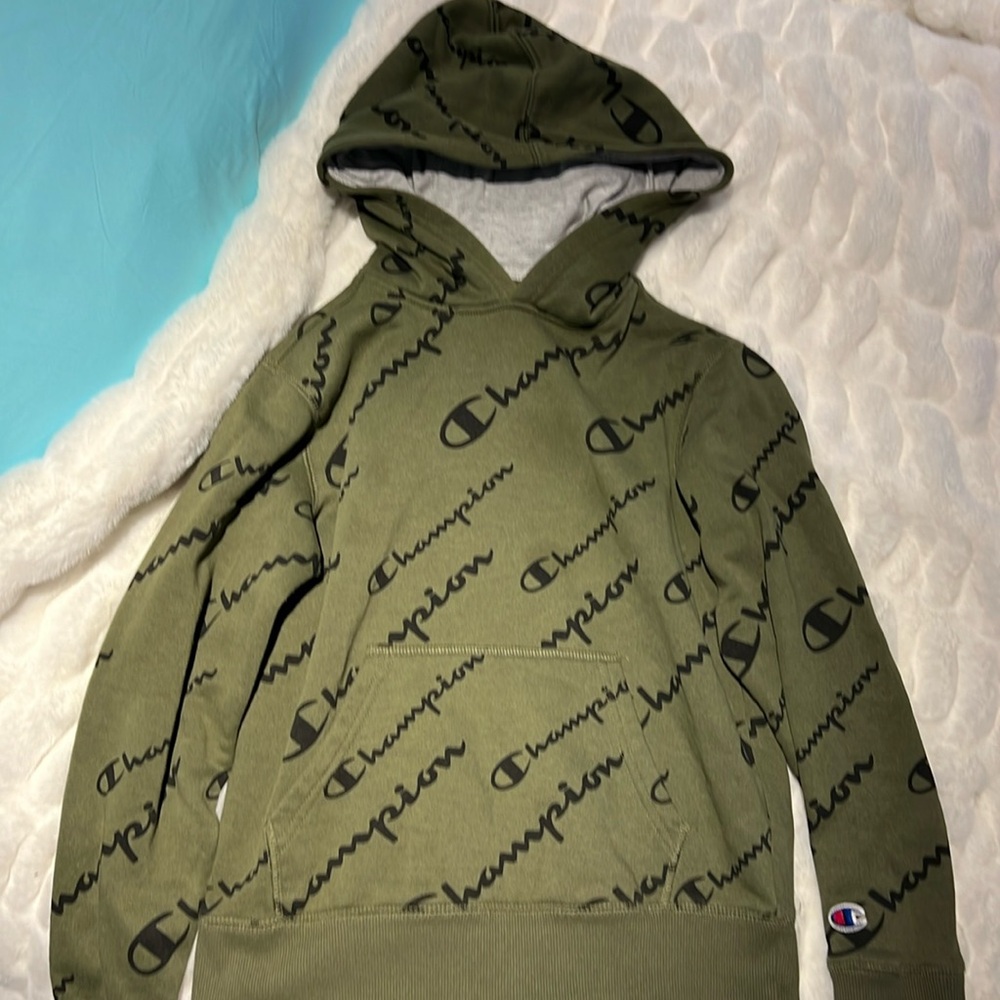 Champion Hooded Sweatshirt Army Green